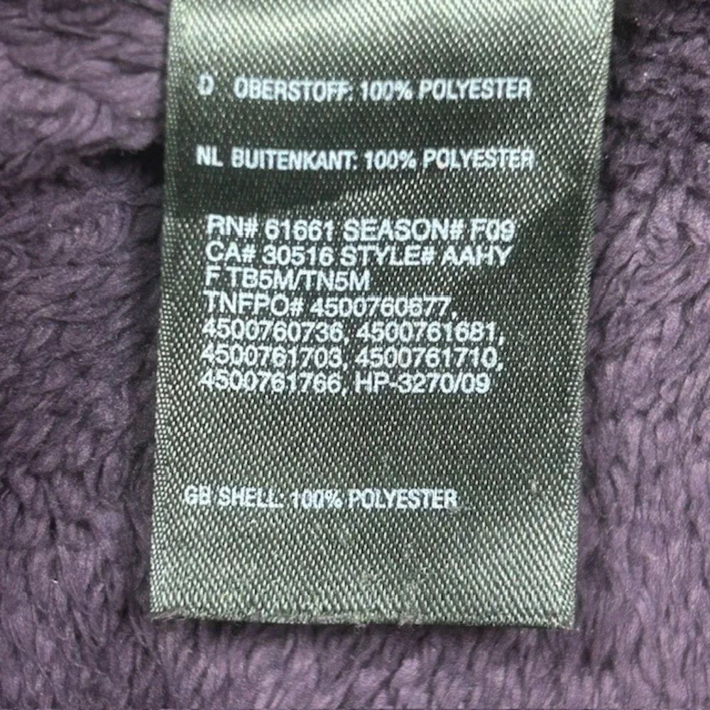 The North Face Osito Fleece‎ Jacket Women's M Purple Full Zip Deep Pile
